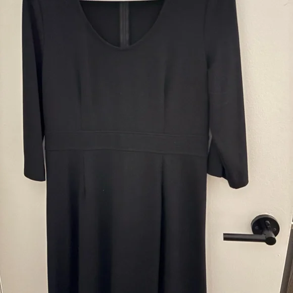 Karen Kane | Dresses | Karen Kane Black Aline Midi Dress Scoop Neck 34  Sleeve | Poshmark